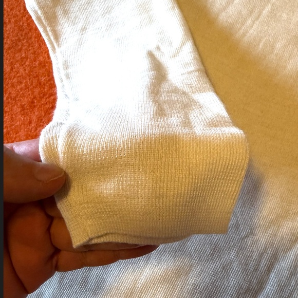 Zara ecru basic wool blend knit sweater with buttons NWT - Picture 6 of 9